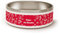 PICANOVA Personalisierter Weihnachts-Hundenapf - 1,2 l Edelstahl-Futternapf mit rutschfestem Gummiring - Geschenk für Haustierbesitzer - Candy Canes Design