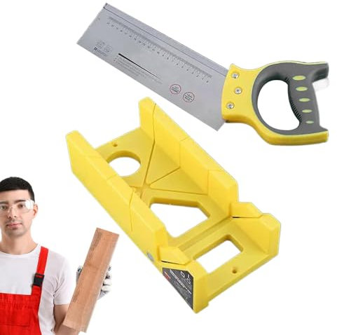 Troncatrice manuale con scatola, utensile da taglio ad angolo di 45 gradi | Taglierina angolare portatile Taglierina per legno,da taglio per legno angolare con impugnatura comoda per falegname