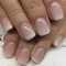 Ceboic 24 Stück Nägel zum Aufkleben Kurz Eckig, French Press on Nails Rosa Weiß Farbverlauf Falsche Nägel, Natürliche Fingernägel zum Aufkleben Full Cover Kunstnägel für Frauen Mädchen DIY Nail Art