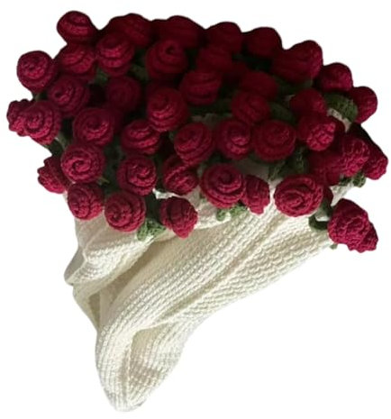 80x80 Cm Cotton Crochet Roses Blanket Flower Bouquet Blankets Handmade Lightweight Romantic Foldable Crochet Kit Beginner-Friendly Throws For Home Mother's Day Wedding Bed Photo Prop