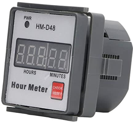Medidor de hora digital, medidores de temporizador de hora del ABS 0‑999.99 Horas Herramienta de sincronización Temporizador de mantenimiento reiniciable AC 220‑240V para uso