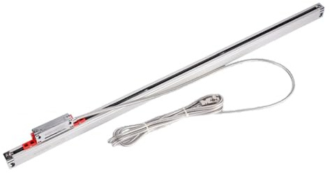Lineare Skala, Schlanke optische Glaswaage Linear Encoder 5um 70 120 170 270 320mm Reise Ersetzen Digitalanzeige Lineal Drehmaschine DRO, für DRO-Werkzeuge, Drehmaschinen, Fräsen(KA-300-270mm)