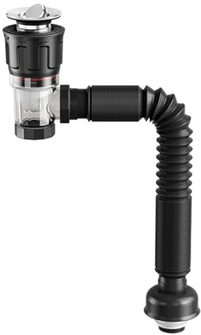 Tubo di scarico telescopico flessibile per lavello | Odor espatible | inibizione del tubo flessibile | Tubo di scarico regolabile, blocco degli odori per lavandini, sanitari