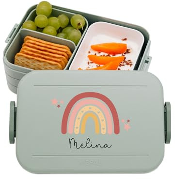 Bärenfreunde MEPAL Müslibecher to go Edelstahl mit Namen, Joghurtbecher | Isolierter Thermo Behälter zum Beschriften für Kinder oder Erwachsene, personalisierter Müsli Becher inklusive Löffel