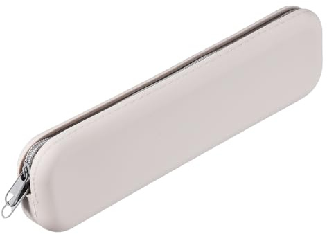 PATIKIL Silicone Pen Case, Rectangular Small Pencil Pen Pouch with Zipper Waterproof Aesthetic Soft Cosmetic Storage Bag Bible Study Supplies Case for Journaling Travel, Gray