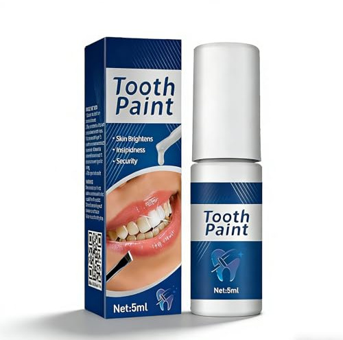 Zahnlack Weiß, Tooth Polish - Teeth Whitening Paint, Zähne Weiß Machen, Zahnfleckenentferner für Empfindliche Zähne, Lang anhaltende Weißfärbung (1pc)