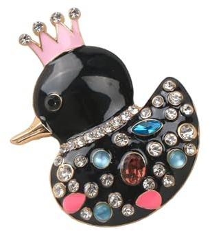Leichte Kristall Enten Brosche, Kronen sichere Anstecknadel für Kleidungsstücke, Taschen, Hüte, Accessoires, Bekleidungszubehör, Damen Brosche
