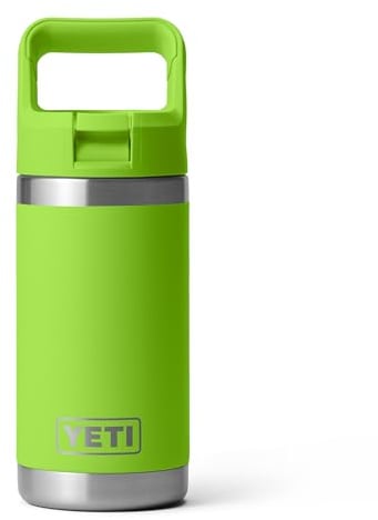 YETI Rambler Jr - Botella infantil de acero inoxidable aislada al vacío con tapa con pajilla, Venom, 355 ml