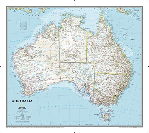 Australia Classic, Tubed: Wall Maps Continents (National Geographic Reference Map)