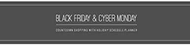 Black Friday & Cyber Monday: Countdown Shopping Planner with Holiday Organizer Planning and Schedule Tracker Notebook for Department store or Best Deal Comparison & Coupons to Use