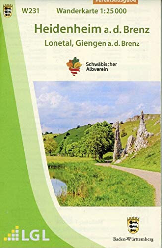 W231 Heidenheim a.d.Brenz - Lonetal, Giengen a.d.Brenz: Wanderkarte 1:25.000 (Wanderkarten 1:25 000)