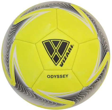 Vizari Odyssey Fußball Ball - Trainingsball Fussball mit 32-er Muster - Fußball - Gelb - Größe 5