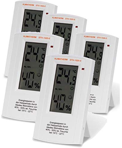 KLIMATHERM Wohnklima-Messgerät, DTH-1020-E, digitales Thermo-Hygrometer, Hygrometer Thermometer, Innentemperatur, Luftfeuchtemesser, Thermo-Hygrometer DTH-1020-E (5)