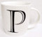 Personalised P Mug Fine China Boston 12 oz Alphabet Letter A-Z Hand Decorated in UK