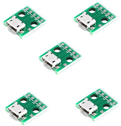 Movilideas Lot de 5 adaptateurs micro USB type PCB