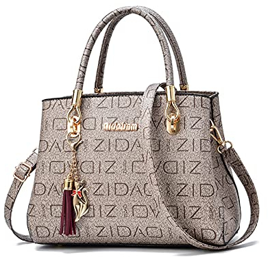 NICOLE & DORIS Elegante Handtasche Mode Schultertaschen Designer Frauen Umhängetasche Shopper Tote Tasche Damen Neue Henkeltasche mit Quaste Anhänger Khaki