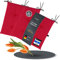LILENO HOME 2er Set Stuhlkissen Weinrot (40x40x4,5 cm) - Sitzkissen für Gartenstuhl, Küche oder Esszimmerstuhl - UV-beständige Indoor u. Outdoor Stuhlauflage als Stuhl Kissen (Laura FUM)