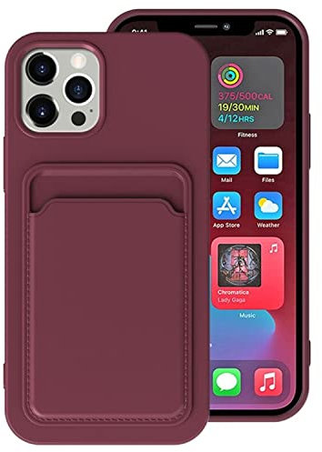 König Design Handyhülle kompatibel mit Apple iPhone 12 Mini Schutzhülle Case Cover Kartenfach Dunkelviolett