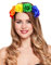 Henbrandt Rainbow Pride Blumenkrone Blumengirlande Stirnband Rose Regenbogen Haarband Blumenkranz Kostüm Zubehör LGBT Pride Zubehör für Damen