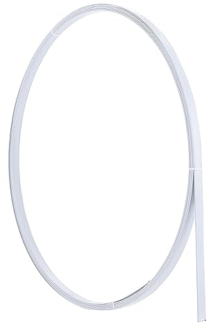 BENECREAT 6 m/6.56 Yards Weiße Federstahlverstärkung, 10x1.2mm Dickes Stäbchen Zum Nähen. Mit Kunststoff Überzogenes Stäbchen Zum Nähen von Brautkleidern, Krinoline Entbeint