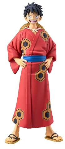 Banpresto Dxf The Grandline Serie Wanokuni Yukata Ver., AFFE D Luffy One Piece, Actionfigur, 16 cm, Mehrfarbig, BP88902P