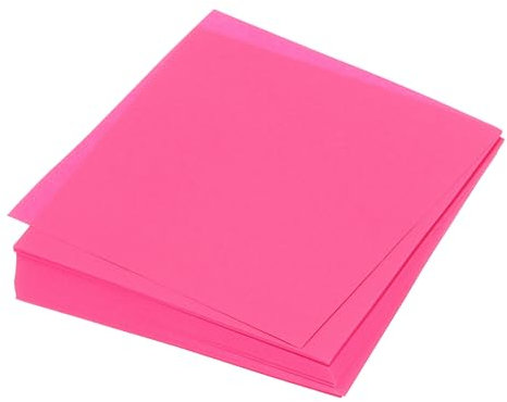 QUARKZMAN 100 Feuilles de Papier Origami Recto-Verso Rose Fluorescent 10 x 10 cm 70g/m² pour Projets d'Artisanat, Débutants, Décoration Cadeaux