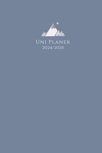 Uni Planer 2024/2025: Semesterplaner, Wochenkalender & Terminplaner für Studierende | Medium | Kompakt (Minimalist Blau)
