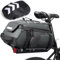 RAINSMORE 3 en 1 Sacoche Velo Porte Bagage Arriere 15L Sacoche Vélo Arrière Imperméable avec Housse de Pluie et Réfléchissante Sac à Vélo Sac à Dos
