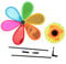 Einzigartige Sonnenblumen-Windmühle, Windrad für Gartendekoration, lustiges und lebendiges Design