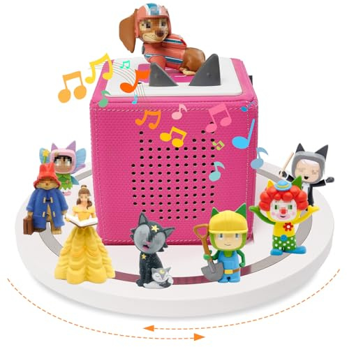 Gieanoo für Tonies Box Regal,Runde Tonie Aufbewahrung Regal Kompatibel mit Toniesbox 1 und Toniesbox 2 Tonie Regal Mädchen Pine Holz Display Regal für 10-20 Zeichen für Kinder Spielzimmer (Weiß)