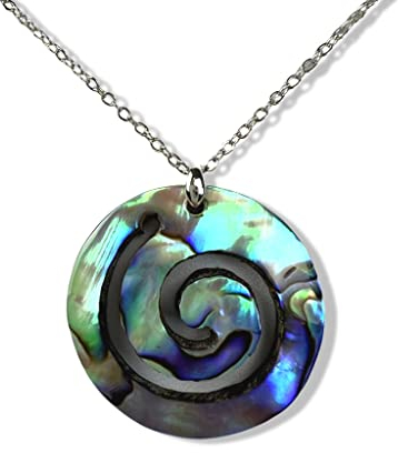 Giwi Style Paua/Abalone Muschel Koru Kettenanhänger aus Neuseeland für Erwachsene, unisex, Formal, Feierliche Anlässe