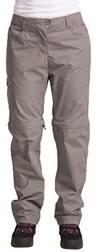 Trespass Rambler Convertible, Storm Grey, M, Wasserdichte Hose mit UV-Schutz & abnehmbaren Hosenbeinen für Damen, Medium, Grau