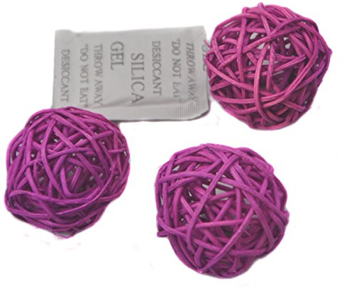 10 Stück Natur Wicker Rattan Kugeln Tischschmuck Hochzeit Party zum Aufhängen Wobble Ball Weihnachten Deko 5cm Seichtes Lila