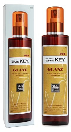 Saryna Key Damage Repair Shine Spray with Shea Butter - UV Protection & Care for Normal Hair - Shine Spray with Keratin, Vitamins & Amino Acids - Colour Protection, Non-Weighing - 100 ml