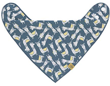 LÄSSIG Baby Lätzchen Bandana Halstuch Baumwolle Druckknopf wendbar/Baby Bandana Glama Lama blue