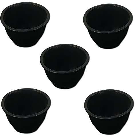 DEWEPRO 5er Set Gipsbecher aus Weichgummi - konische Form, Inhalt: 0,5l - Höhe: 85mm - ø=130mm - flexibler Anrührbecher