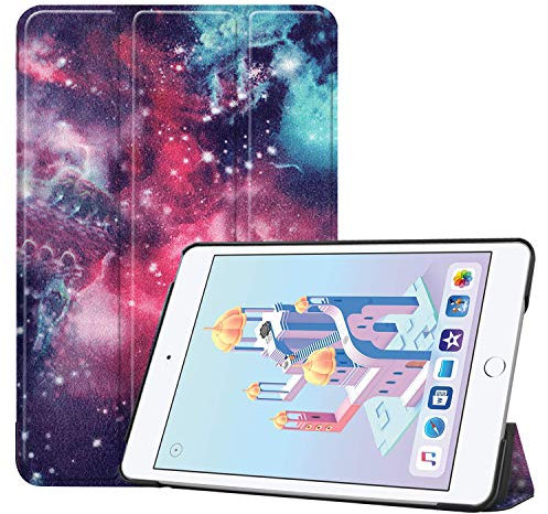 FanTing Apple iPad Mini 5 2019/iPad Mini 4 Cover, Ultrasottile Custodia in Pelle PU, con Stand per Apple iPad Mini 5 2019/iPad Mini 4 -Galassia