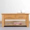Aurotrice 100% Pure OAK Coffee Table Storage 2 Drawers Shelf with Large Chest Wooden Tables (WT: 77LB)