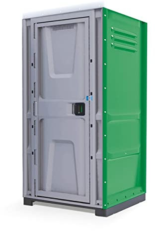 Varile GRÜNE Plastik WC Kabine, mobile Toilette für Baustelle, Garten & Camping
