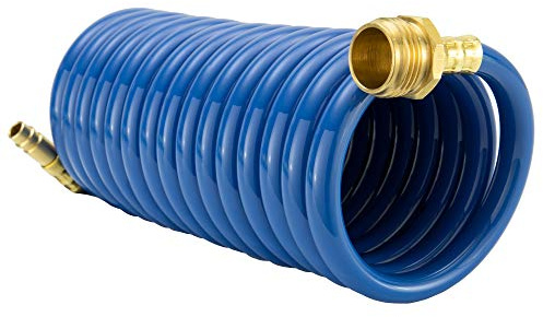 RecPro RV-Außenbrauseschlauch, 4,8 m, Spiralschlauch, optionaler Außensprüher, Wohnmobil-Außenschlauch, flexibel, UV-beständig (kein Sprühgerät)