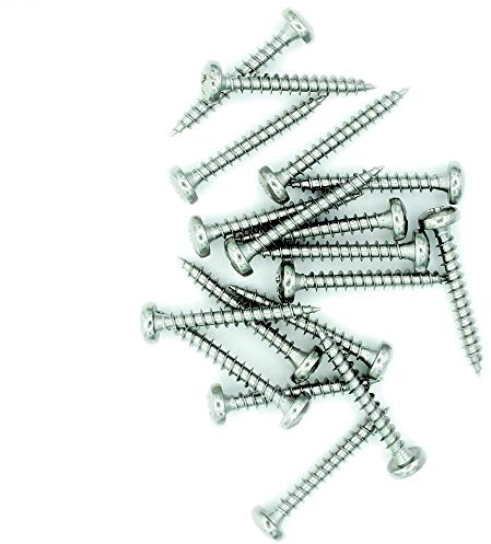 No.6 x 1.6 (4mm x 40mm) Pozi Pan Chipboard Screw - Stainless Steel (A2) (Pack of 50)