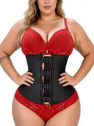 Waist Trainer Cincher Weight Loss Trimmer Slimming Belt Latex Corset Zipper Body Shaper for Women