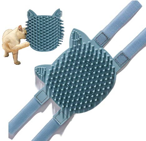 Selbstpflegende Kamm-Bürste für Katzen Haustiere - Multifunktionales Massage-Werkzeug mit Katzenminze für Welpen Entspannendes, extra weiches Silikon-Nägelchen Praktisches Trimmen des Haarausfalls