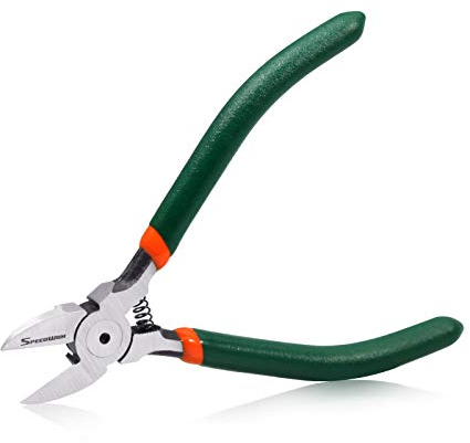 Speedwox - Mini taglierina laterale di precisione da 15,8 cm, con pinze diagonali per taglio di fili con molla e strumenti di precisione funzionali per tagliare cavi elettronici, gioielli fai da te