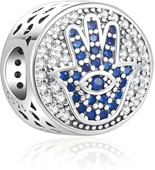 G 119 Charm Amulette de Fatima, Argent 925, Compatible avec Bracelet Pandora