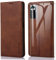 THIYUFUNS Coque pour Xiaomi Redmi Note 11 Pro avec Verre Trempé Protection écran,Housse Cuir PU Portefeuille Magnétique pour Xiaomi Redmi Note 11 Pro - Brun
