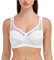 Ayigedu UK Plus Size Minimiser Bra Women Non-Wired Non-Padded Full Coverage Soft Cup Bra 38D White