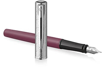 Waterman Stylo plume Allure Deluxe Rose, plume fine, cartouche d'encre bleue, coffret cadeau