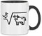 wowshirt Tasse N-te Wurzel Aus Q Ente Wurzel Kuh Mathematik Mathe-Lehrer Student Abi Schüler Geek Gag, Farbe:White - Black