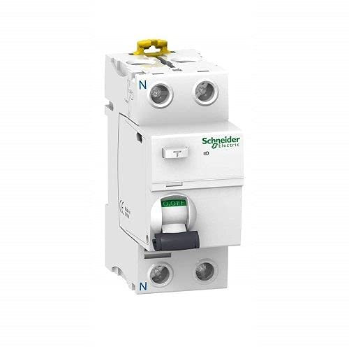 CABLEPELADO Interruptor diferencial iID, A9R84225, Sensibilidad diferencial: 300 mA, 2 Polos, Tensión nominal de 230 V AC, Frecuencia: 50/60 Hz, norma IEC 61008-1, 25 Amperios